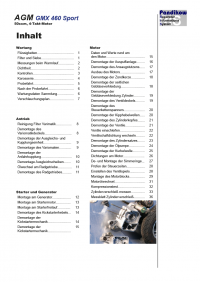 Reparaturanleitung RIS, AGM GMX 460 Sport, 4T, Antrieb und Motor