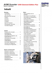 Reparaturanleitung RIS, AGM Scooters VX50 Diamond Edition 50, 4T, Antrieb und Motor