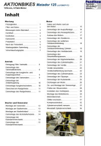 Reparaturanleitung RIS, AKTIONBIKES Matador 125 4T, Antrieb und Motor