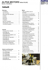 Reparaturanleitung RIS, Alpha Motors Adria 50, Antrieb und Motor