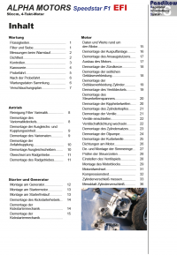 Reparaturanleitung RIS, Alpha Motors Speedstar FI 50 EFI, 4T, Antrieb und Motor