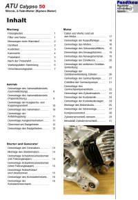 Reparaturanleitung RIS, ATU Calypso 50 2 Takt (Kymco), Antrieb und Motor