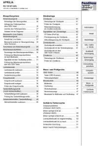 Reparaturanleitung RIS, Aprilia RS 125 EFI, 4T, Gemischaufbereitung und Diagnose