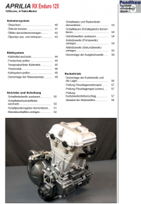Reparaturanleitung RIS, Aprilia RX Enduro 125, 4T, Antrieb und Motor