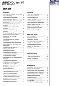 Reparaturanleitung RIS Benzhou Fun 50 Karosserie, Fahrwerk und Bremsanlage