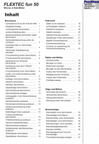 Reparaturanleitung RIS, Flex Tech Fun 50 4T, Karosserie, Fahrwerk und Bremsanlage