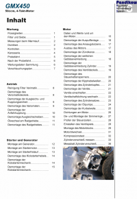 Reparaturanleitung RIS, GMX 450 4T, Antrieb und Motor