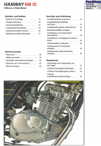 RIS Reparaturanleitung Hanway RAW 125 Antrieb und Motor