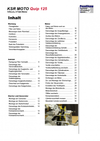 Reparaturanleitung RIS, KSR MOTO Quip 125, 4T, Antrieb und Motor