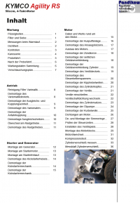 RIS Reparaturanleitung Kymco Agility RS (4Takt) Antrieb und Motor