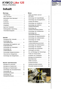 Reparaturanleitung RIS, Kymco Like 125, Antrieb und Motor