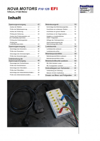 Reparaturanleitung RIS, NOVA MOTORS F10 125 EFI, Gemischaufbereitung und Diagnose