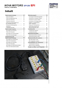 Reparaturanleitung RIS, NOVA MOTORS SP125i EFI, Gemischaufbereitung und Diagnose