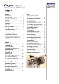 Reparaturanleitung RIS, Piaggio Liberty 50 2T, Antrieb und Motor