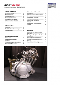 Reparaturanleitung RIS, Rieju MRX 125 AC, 4T, Antrieb und Motor