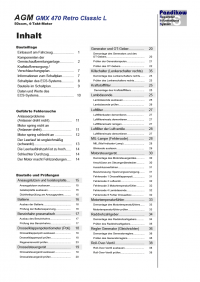 Reparaturanleitung RIS, AGM GMX 470 Retro Classic L ECS, 4T, Gemischaufbereitung und Diagnose