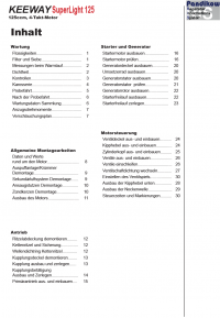 Reparaturanleitung RIS,Keeway Superlight 125, Antrieb und Motor