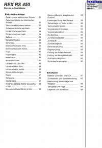 Reparaturanleitung RIS, REX RS 450 4T, Gemischaufbereitung, Diagnose und Elektik