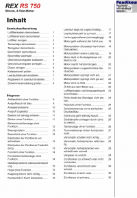 Reparaturanleitung RIS, REX RS 750 4T, Gemischaufbereitung, Diagnose und Elektik