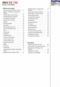 Reparaturanleitung RIS, REX RS 750 4T, Gemischaufbereitung, Diagnose und Elektik