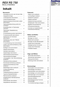 Reparaturanleitung RIS, REX RS750 4T, Karosserie, Fahrwerk und Bremsanlage