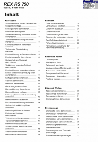 Reparaturanleitung RIS, REX RS 750 4T, Karosserie, Fahrwerk und Bremsanlage