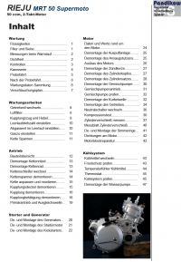 Reparaturanleitung RIS, Rieju MRT 50 Supermoto, Antrieb und Motor