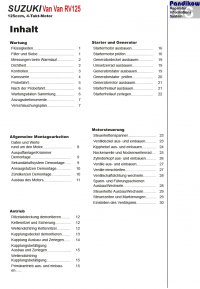 Reparaturanleitung RIS, Suzuki VanVan RV125, Antrieb und Motor
