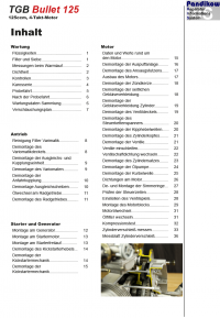 Reparaturanleitung RIS, TGB Bullet 125, Antrieb und Motor