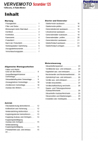 Reparaturanleitung RIS, Vervemoto Scrambler 125, Antrieb und Motor