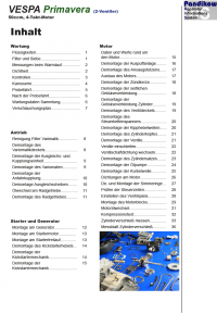 RIS Reparaturanleitung Vespa Primavera 50, 4T, (2-Ventiler) Antrieb und Motor