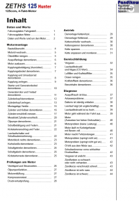 RIS Reparaturanleitung Zeths 125 Hunter Motor, Antrieb, Gemischbildung u. Diagnose