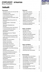 Reparaturanleitung RIS, Chicago Stratos 2T, Karosserie, Fahrwerk und Bremsanlage